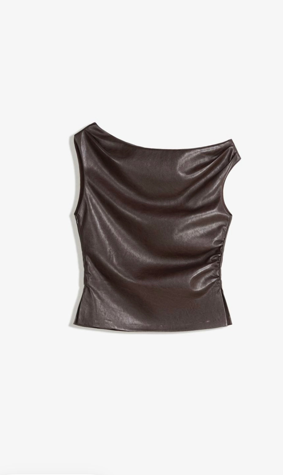 Top de cuerina marron