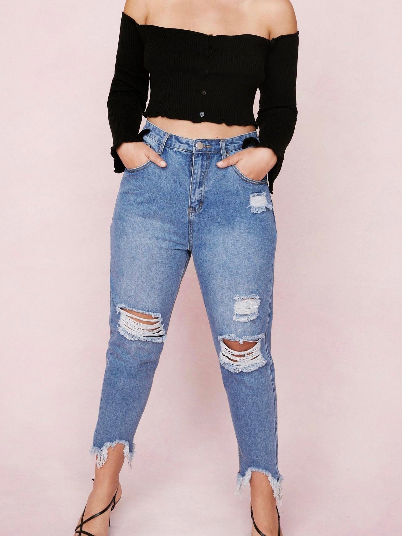 Jean mom stretch