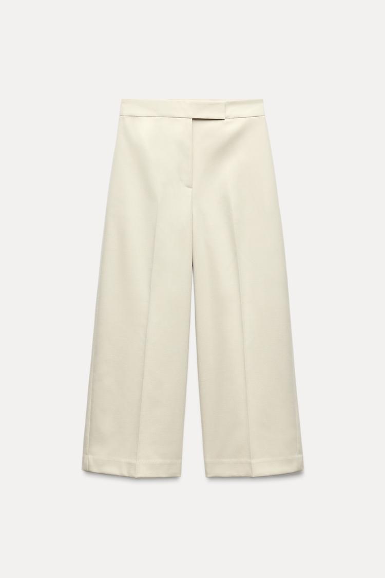 Pantalón Tiro Alto Beige