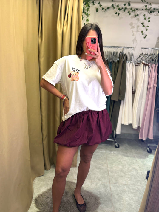 Falda globo Vinotinto