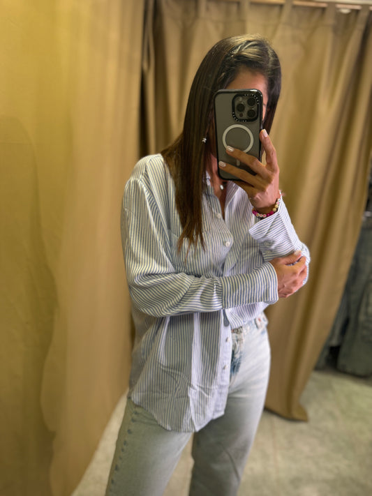 Camisa oversized de rayas