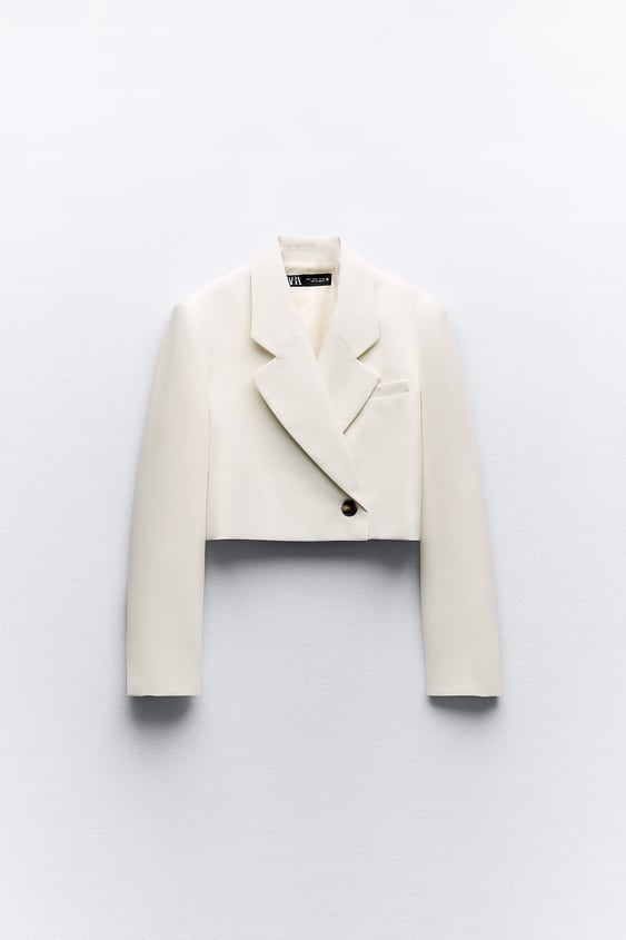 Blazer blanco crop