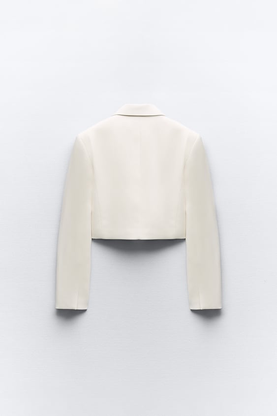 Blazer blanco crop