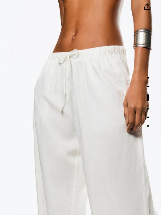 Pantalon de Lino Blanco