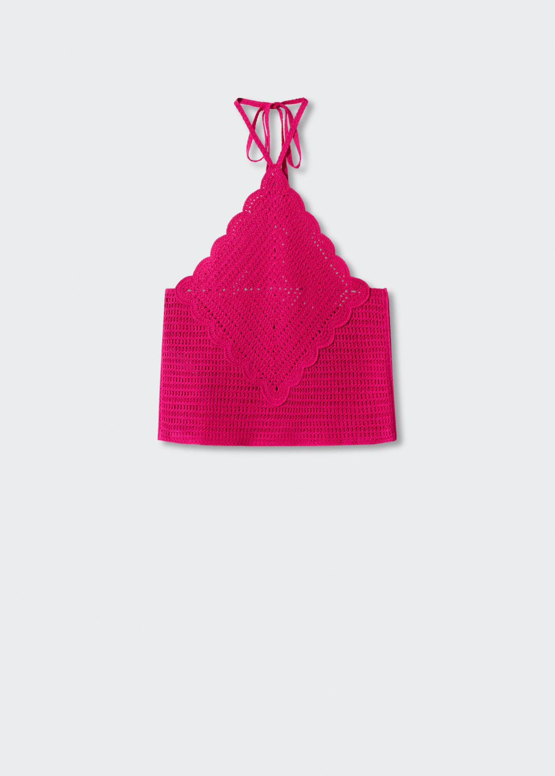 Top tejido fucsia